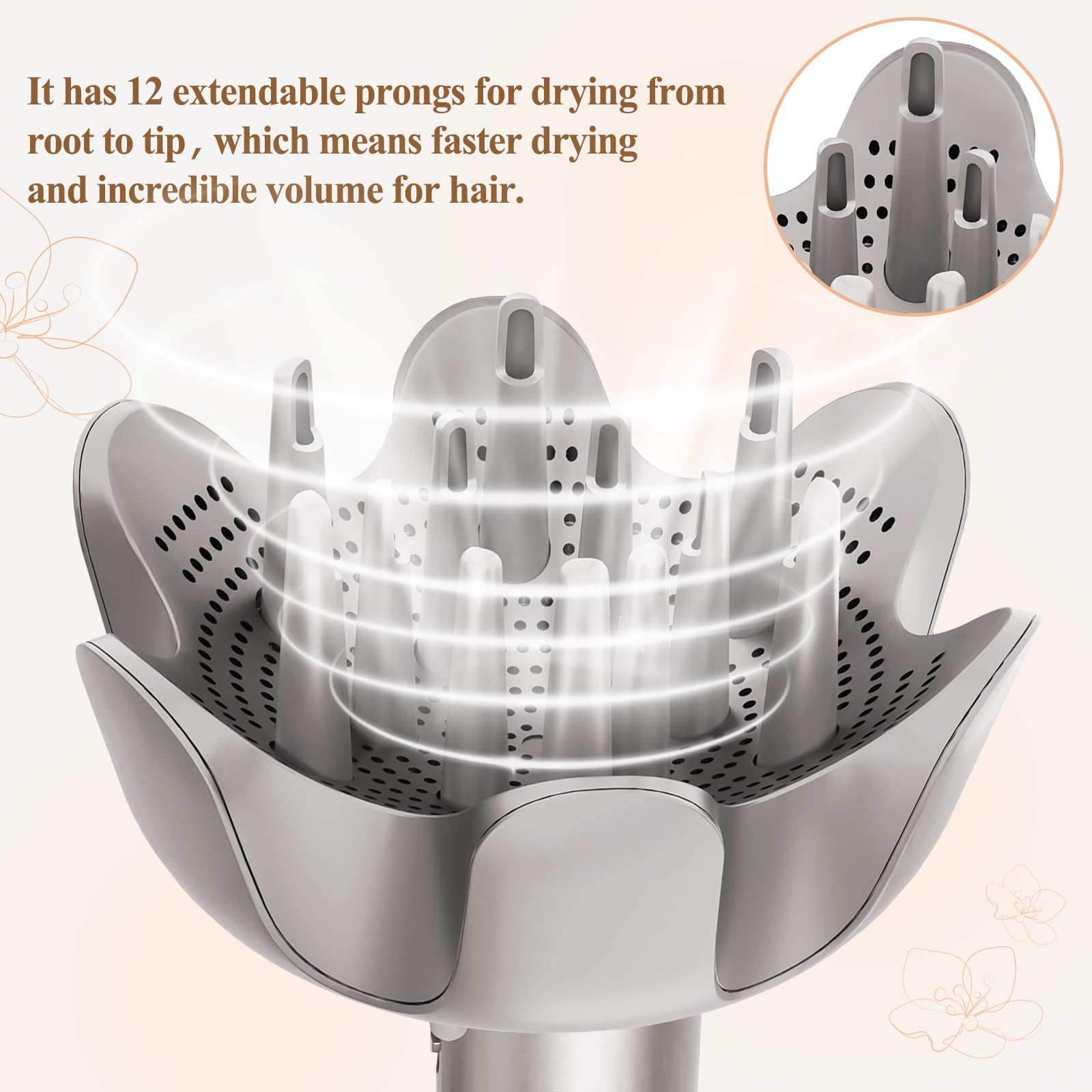 Fabmira deep bowl design dries larger sections evenly while preserving curl integrity.