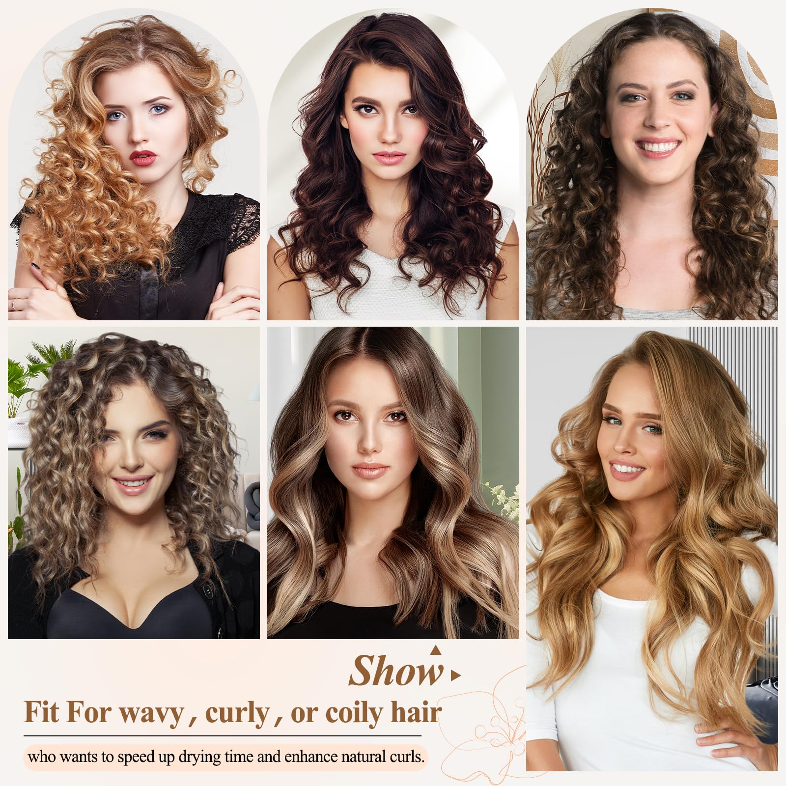 Fabmira lightweight diffuser attachment minimizes hand strain for effortless curly styling.