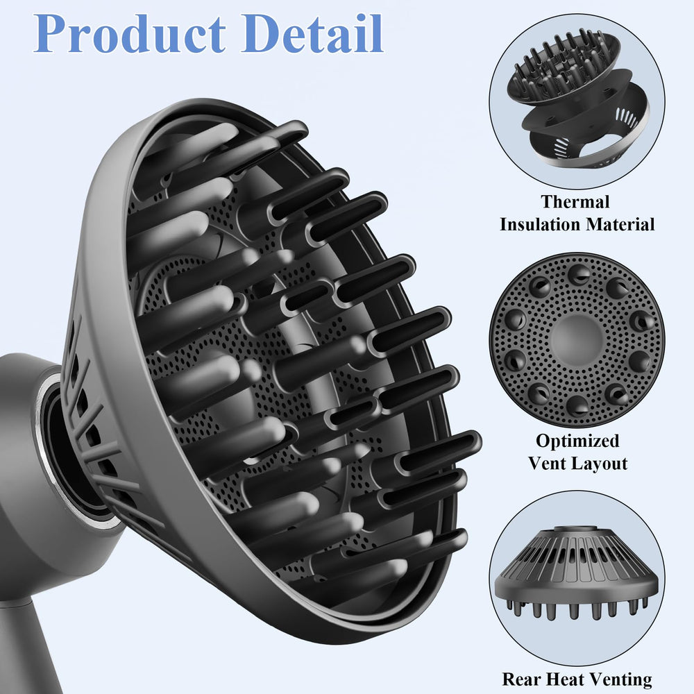Fabmira magnetic attachment diffuser illustrating quick secure fit.