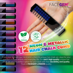 FACEGEM LONDON comb application demonstrates easy color glide and even coverage.