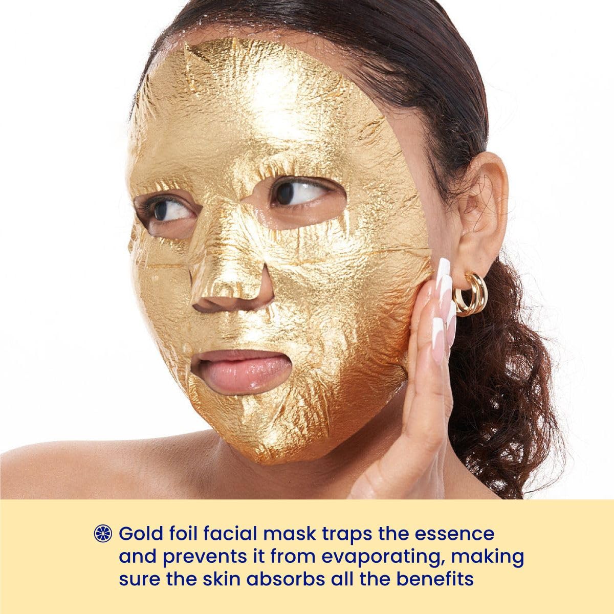 FACETORY Collagen brightening mask sheet suggesting nourishing glow and smoother texture.