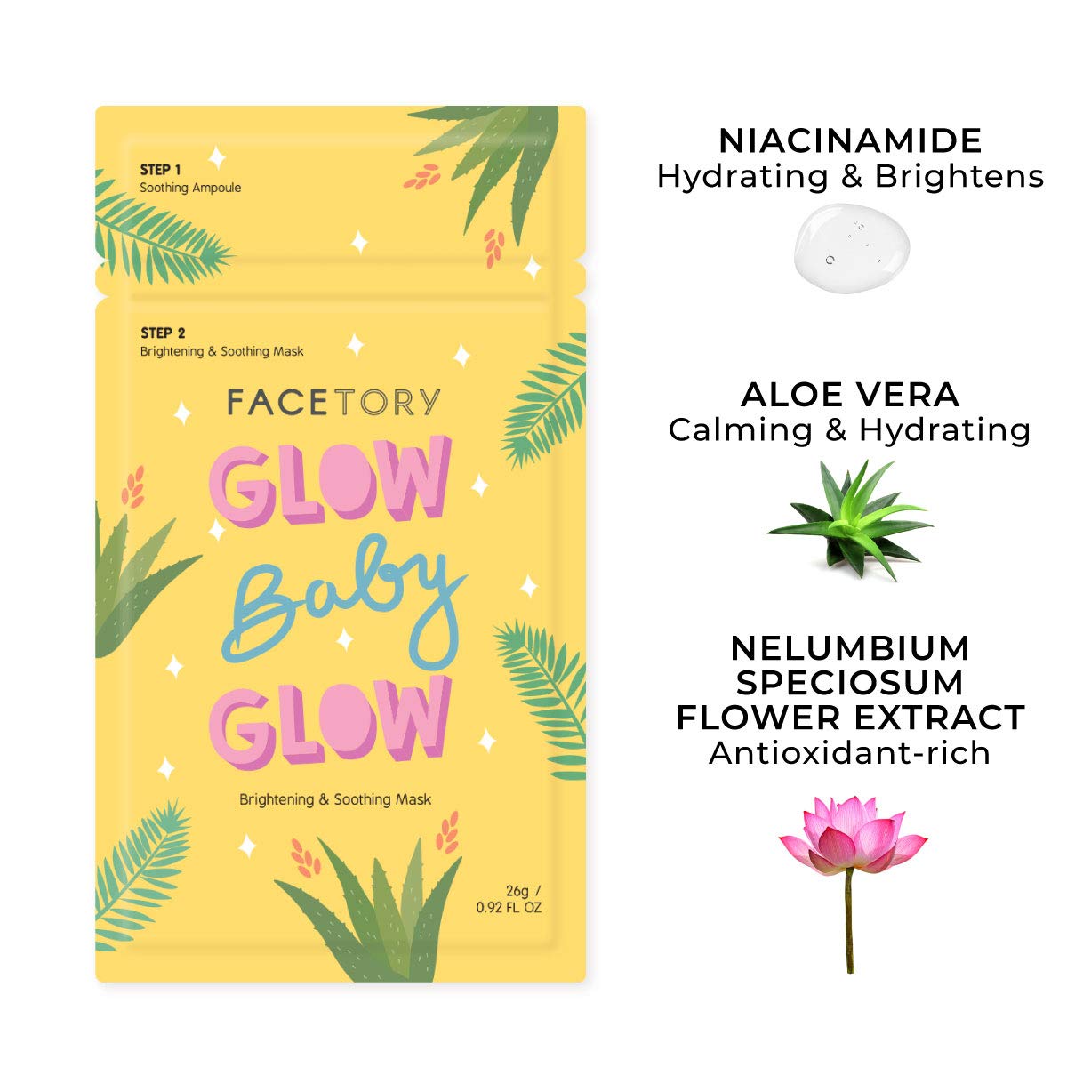 FACETORY collection mask set soothes redness and irritation for calm skin.