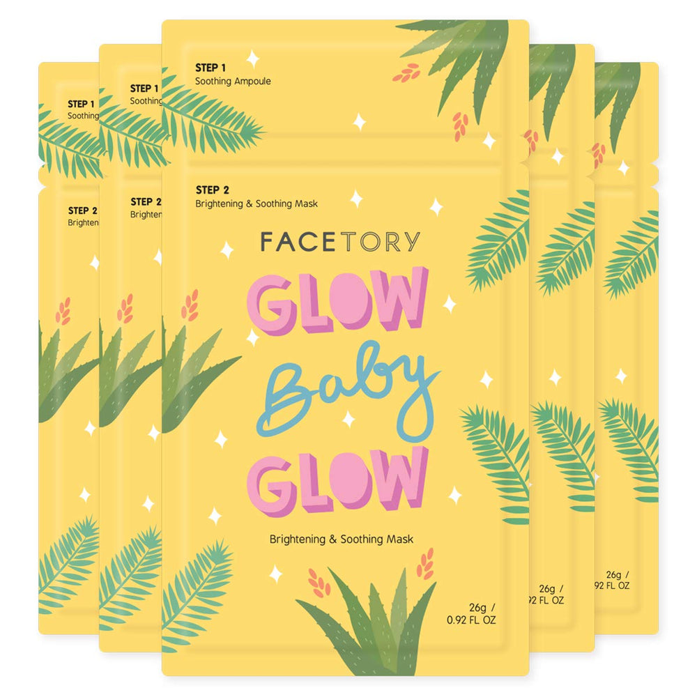 FACETORY Glow Baby Glow ampoule close-up – soothing prep for hydrated skin