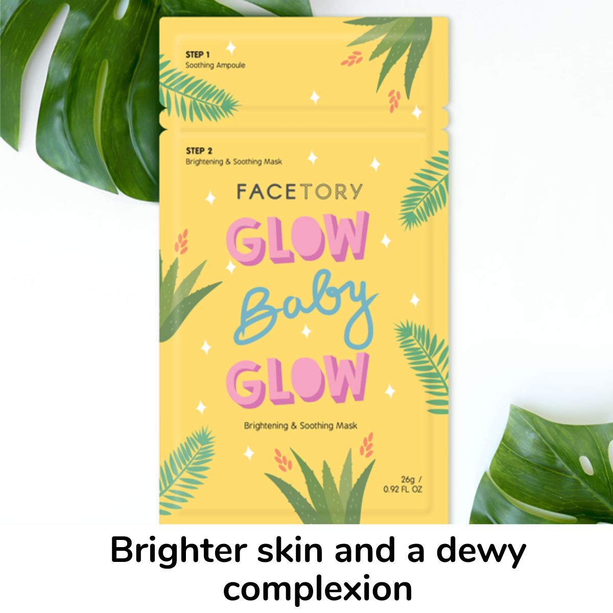 FACETORY Glow Baby Glow ampoule and mask in action – step two hydration