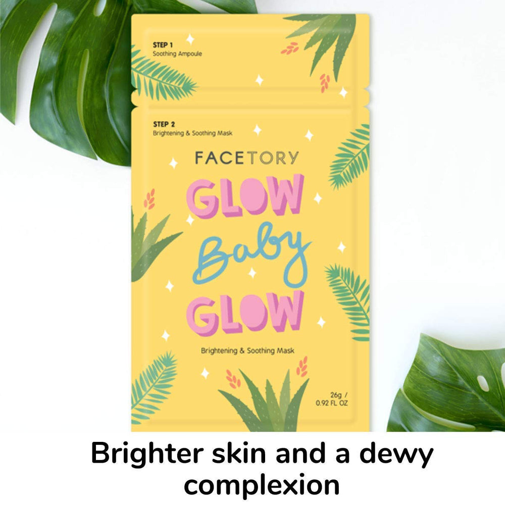 FACETORY Glow Baby Glow ampoule and mask in action – step two hydration