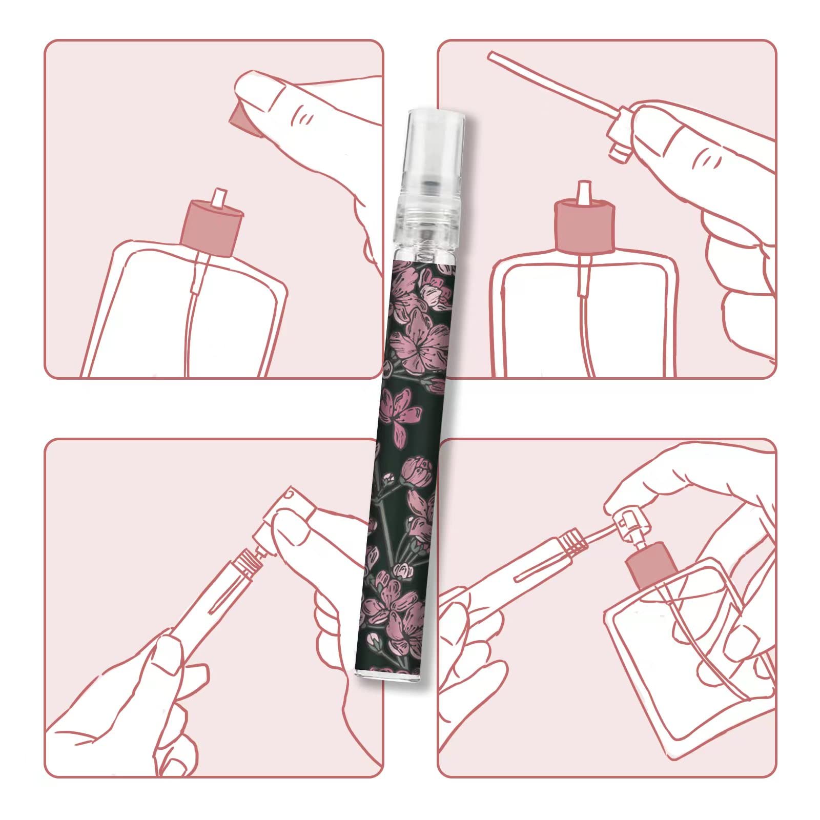 Facewegen pink 10ml portable fragrance spray ideal for color-coded organization.