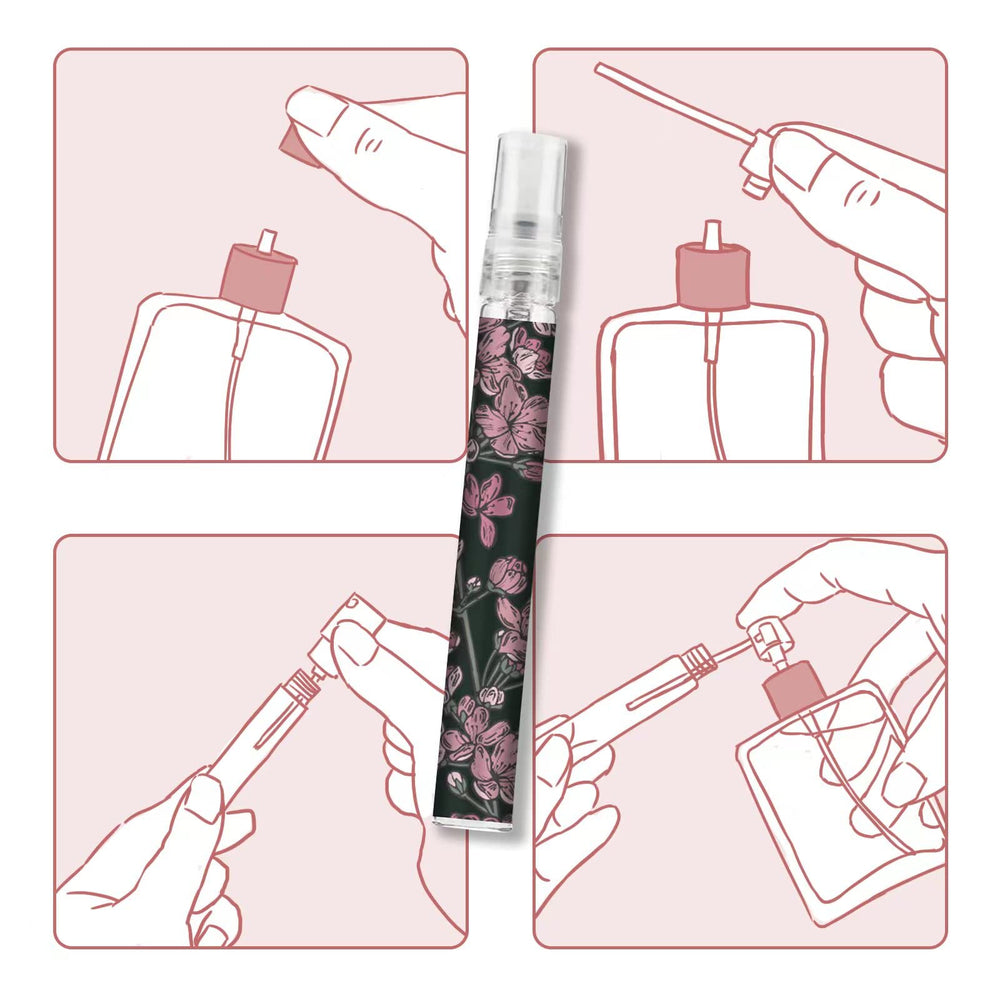 Facewegen pink 10ml portable fragrance spray ideal for color-coded organization.
