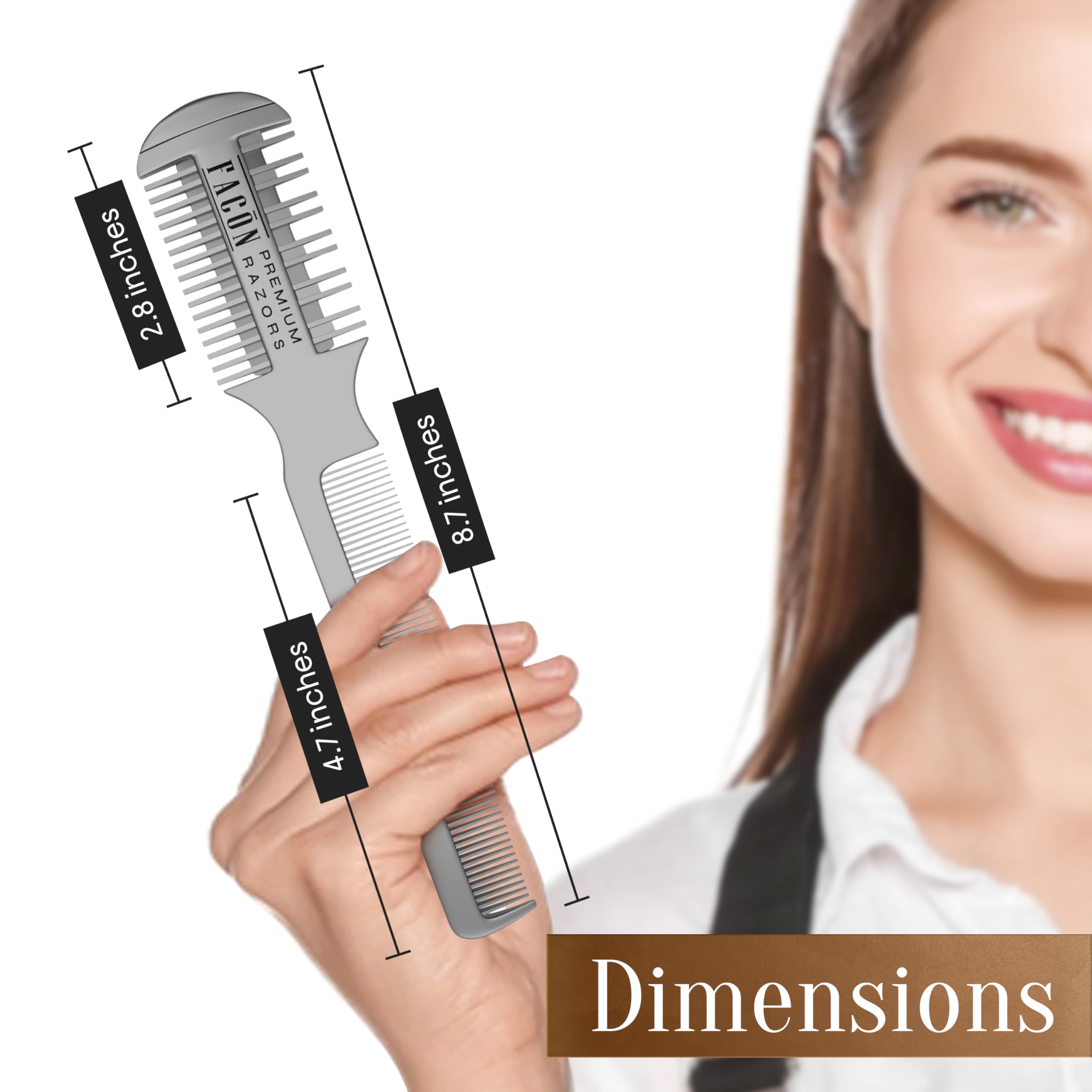 FACON All Hair Types Compatibility shows flexible tool for varied cuts and textures