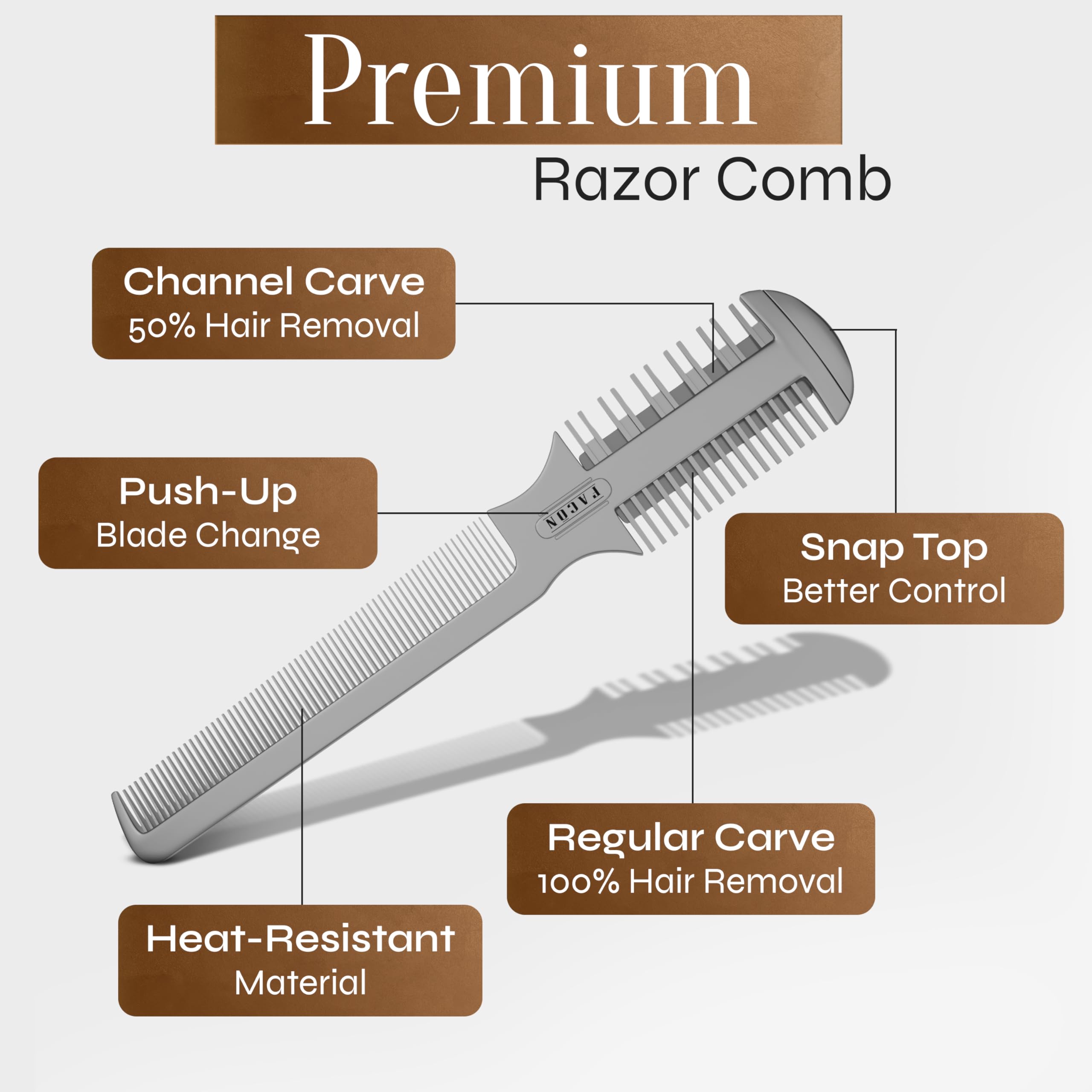 FACON Hair Cutting Tool Durable Construction features heat-resistant build for long-lasting styling