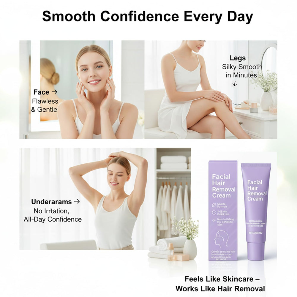 Facial Hair Removal Cream arms and legs use remains gentle on fine hair