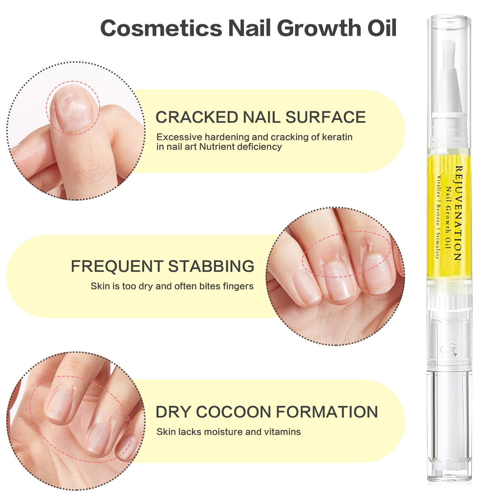 FACISACO Travel-friendly nail oil compact for quick touch-ups