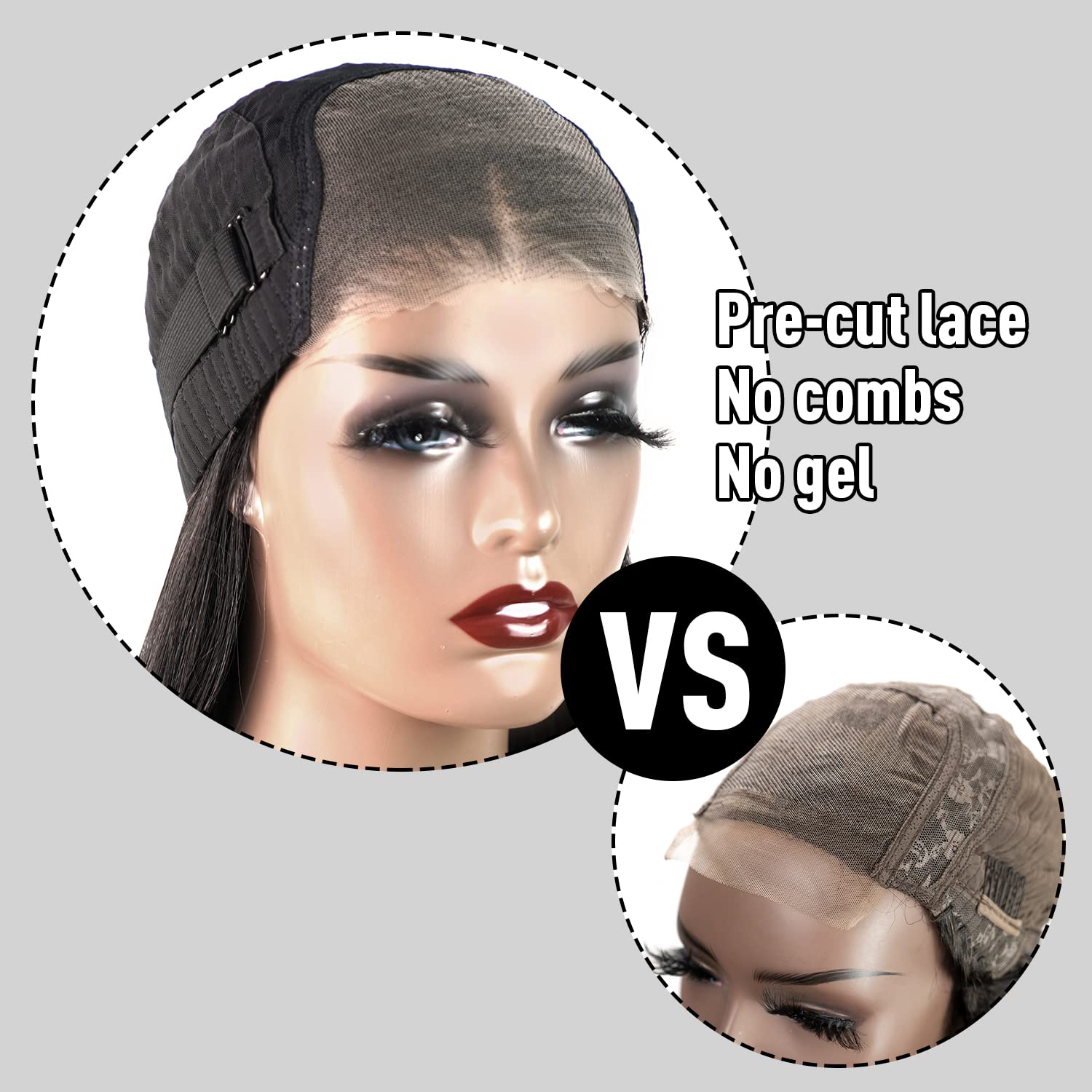 FACMOOD skinlike HD lace close-up emphasizes undetectable lace blend