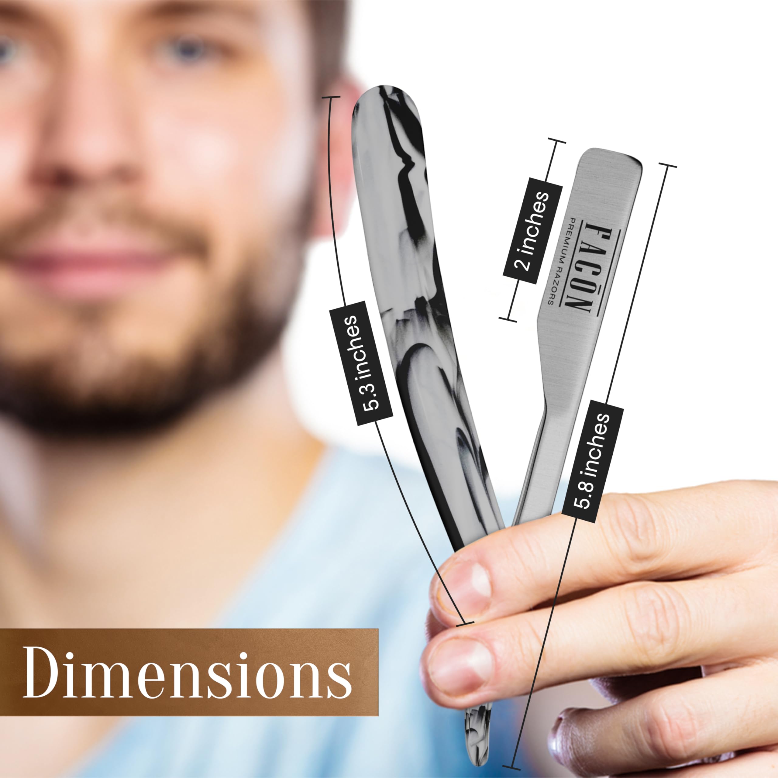 FACON barber-grade straight razor kit for professional grooming.