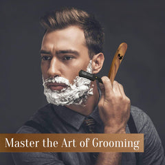 FACON barbero shaver with polished stainless steel head for close results.