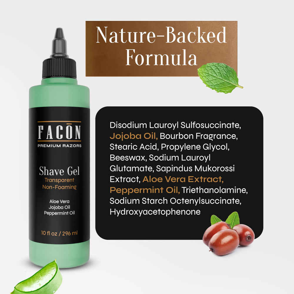 FACON cruelty-free logo close-up signals ethical grooming choice.