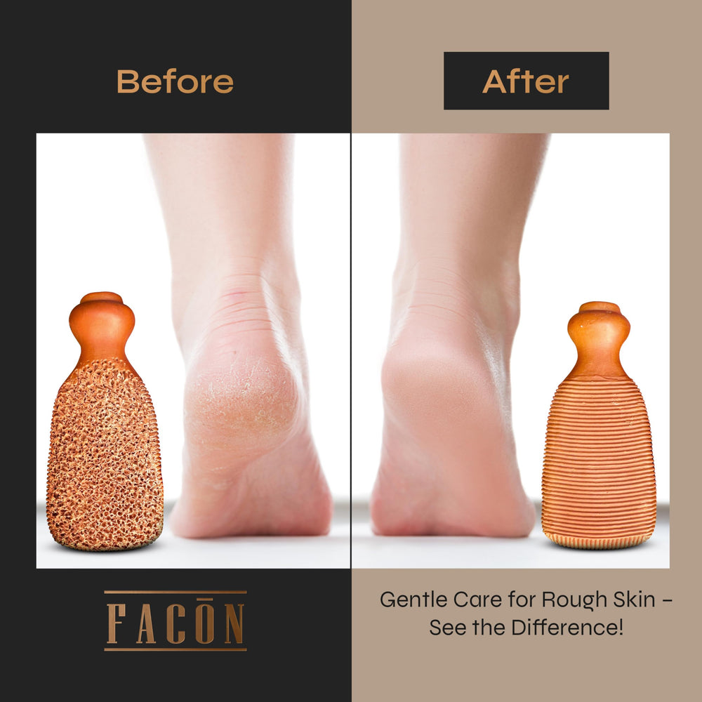FACON foot-care ritual kit features the pumice stone for convenient home spa routines