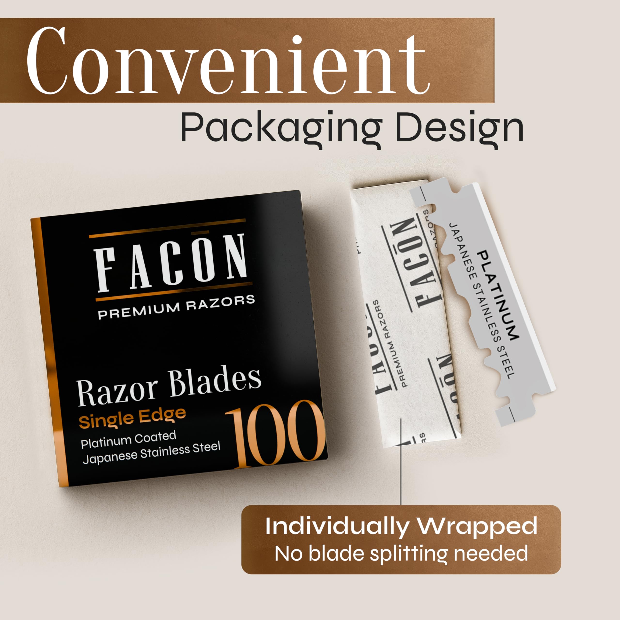 FACON razor-edge glide demonstrating smooth shave and precision