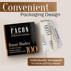FACON razor-edge glide demonstrating smooth shave and precision