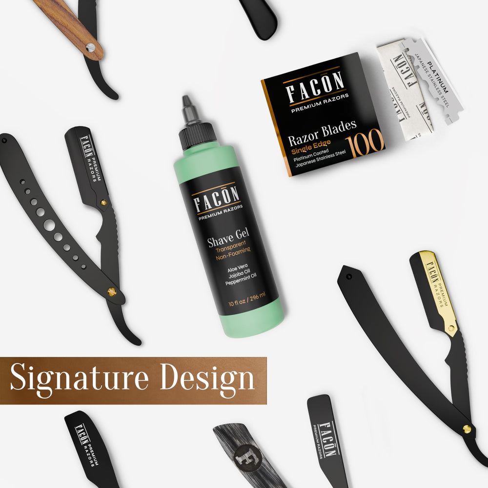 FACON premium grooming experience montage conveys quality and satisfaction.