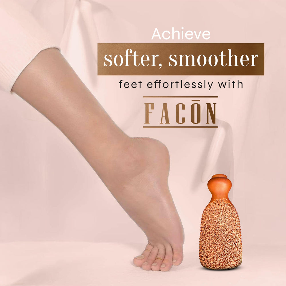 FACON pumice stone reveals smoother skin after routine exfoliation