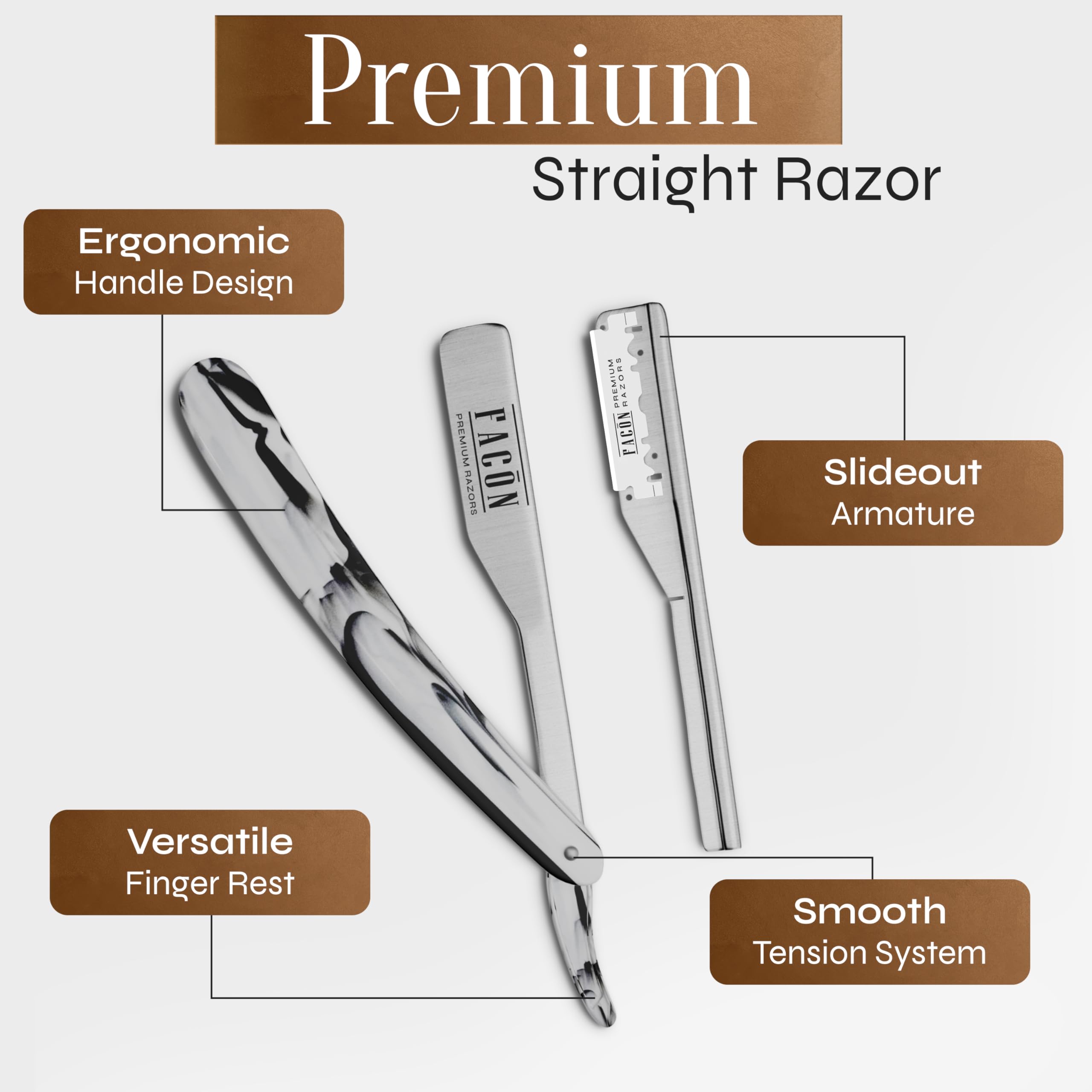 FACON stainless steel construction for durable, long-lasting use.