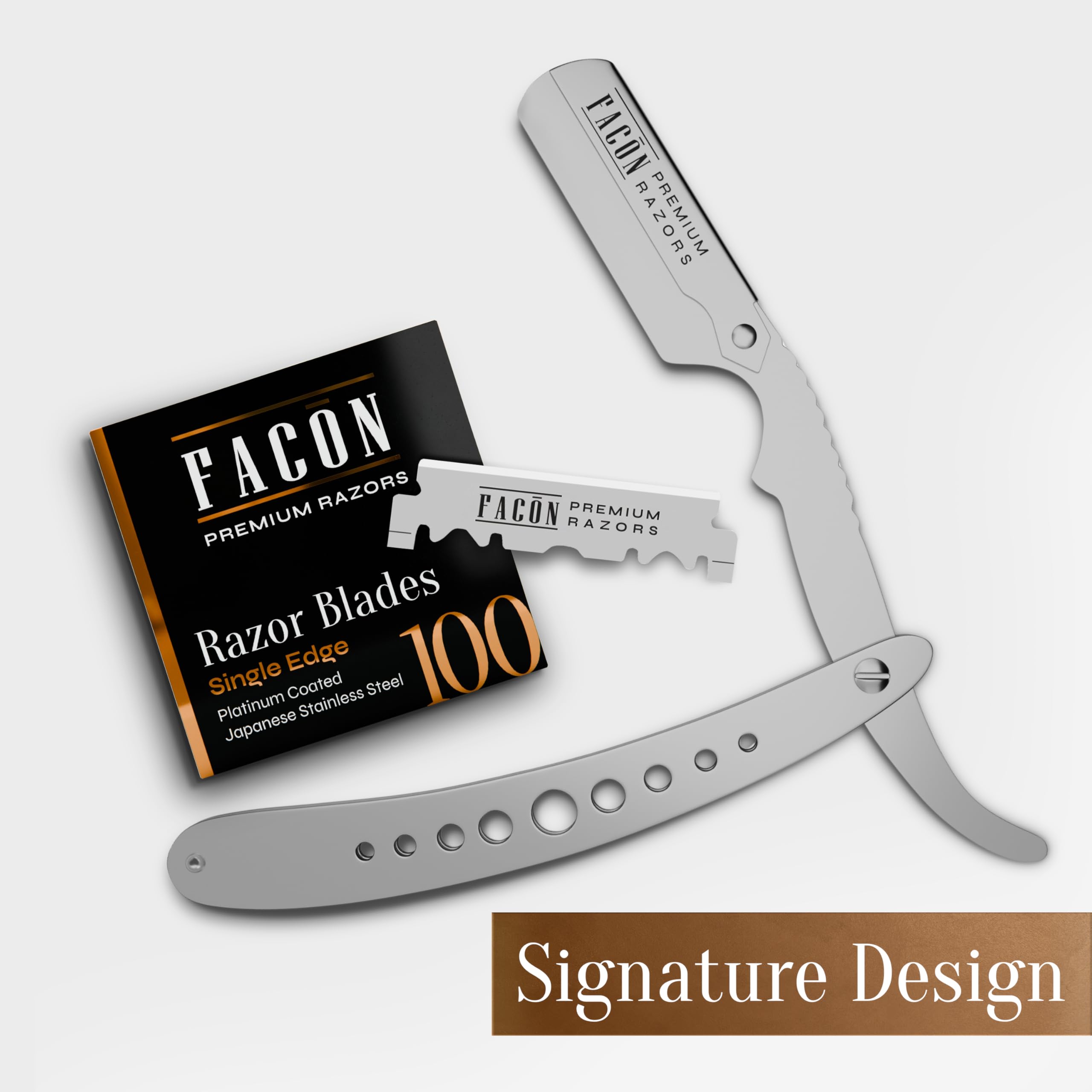 FACON straight razor provides a smooth shave for daily grooming routines.