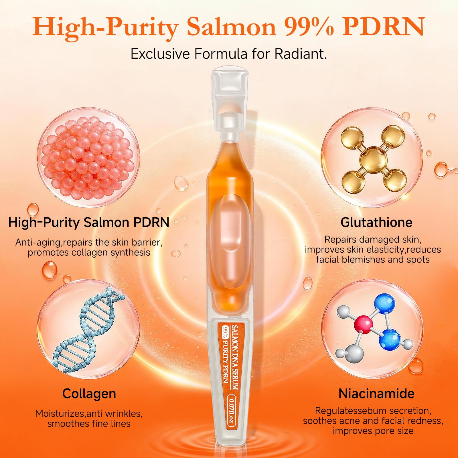 FaczUryn Salmon DNA Serum hyaluronic acid matrix showcases multi-layer hydration capability.