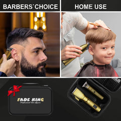 FADEKING beard trimmer showing precision for clean edges and sharp facial lines