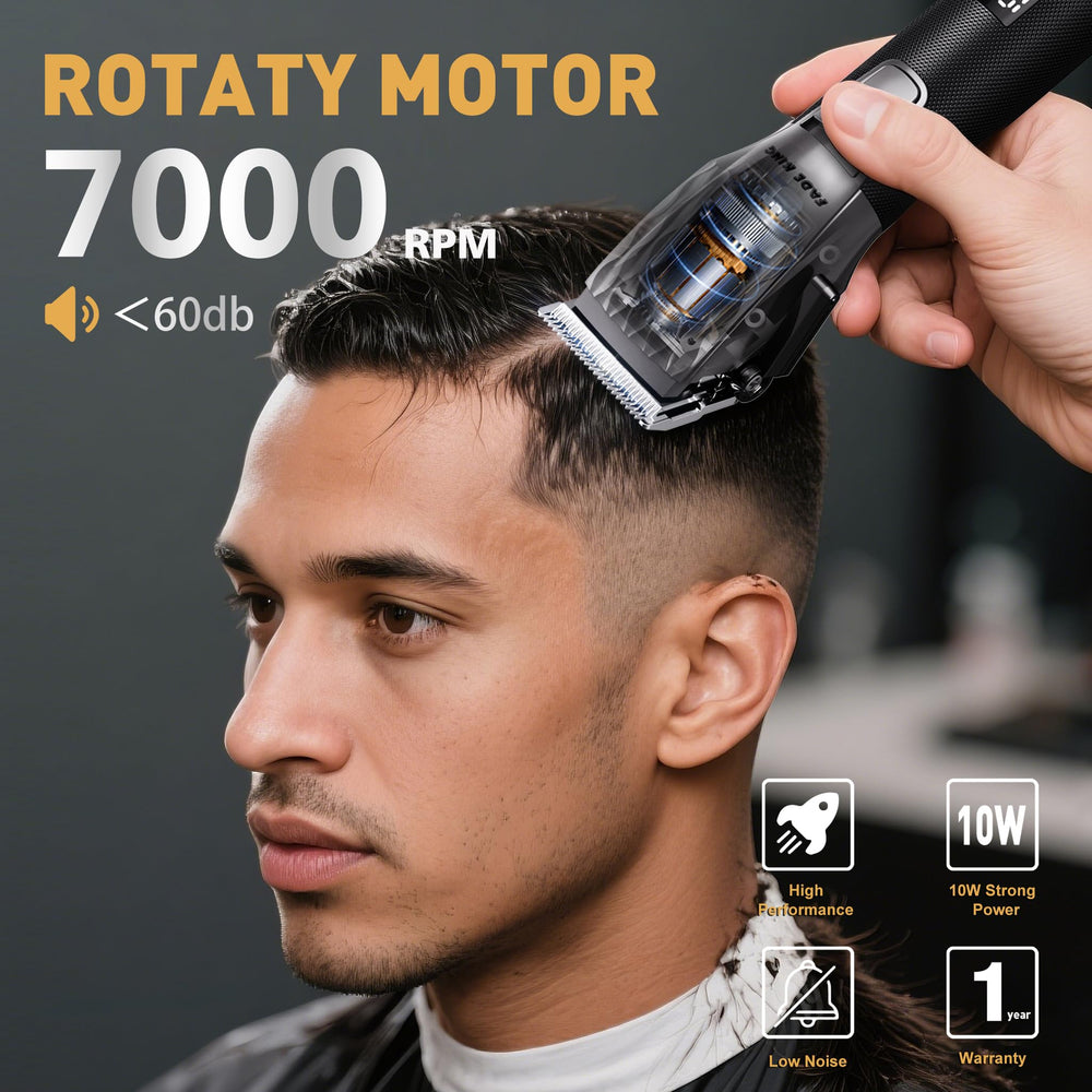 FADEKING beard trimmer zero-gap close-up shows sharp edge capabilities for clean lines