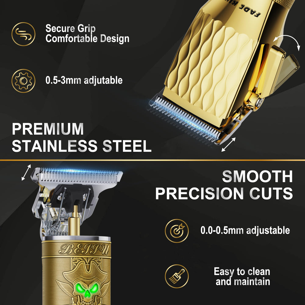 FADEKING cordless hair clippers offering long battery life for extended grooming
