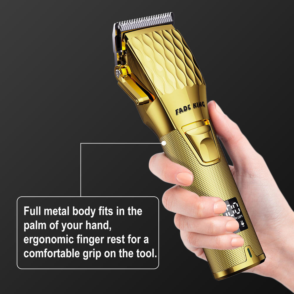 FADEKING ergonomic design and zinc alloy housing reduce hand fatigue during sessions.