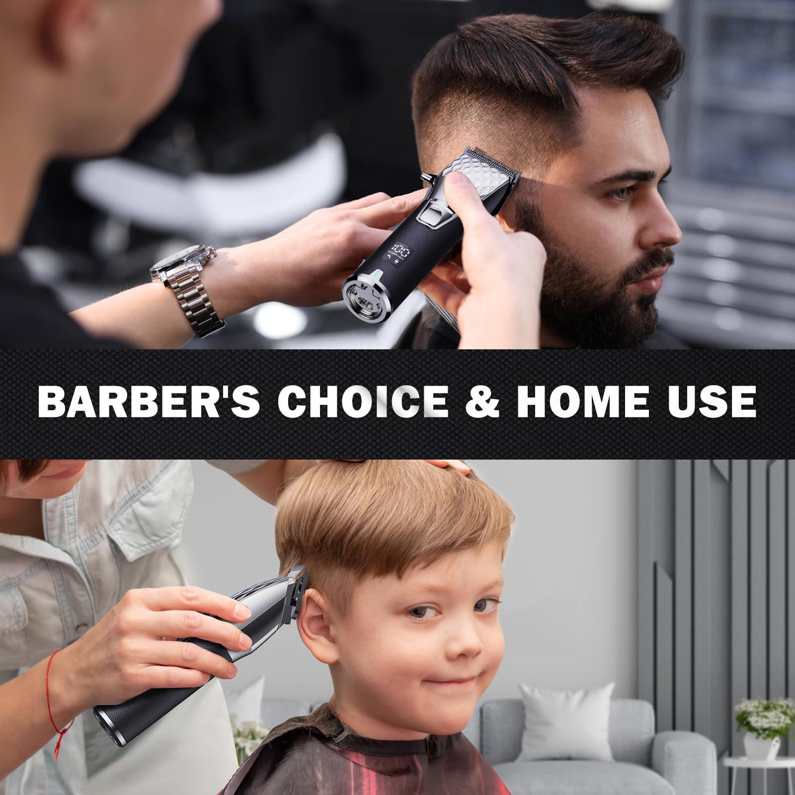 FADEKING hair clippers low-noise motor enables quiet, precise fades.