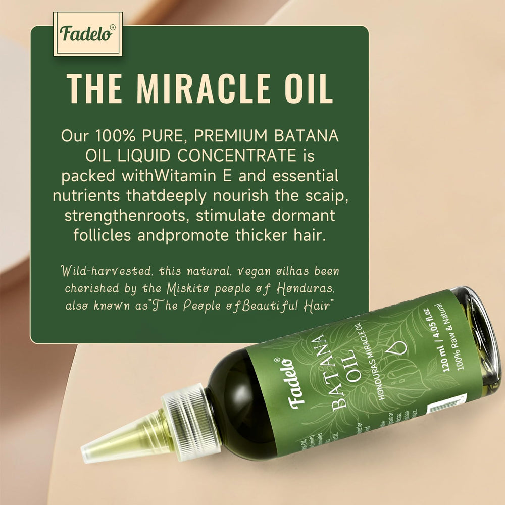Fadelo Batana Oil being applied demonstrates smoothing and nourishment