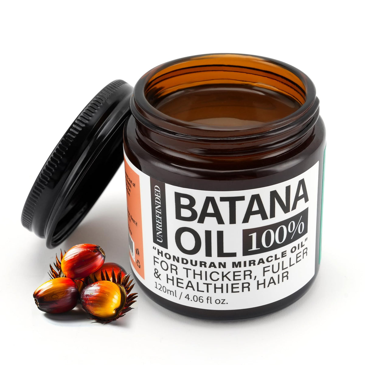 Fadelo Batana Oil bottle shows pure Honduran hair nourishment.