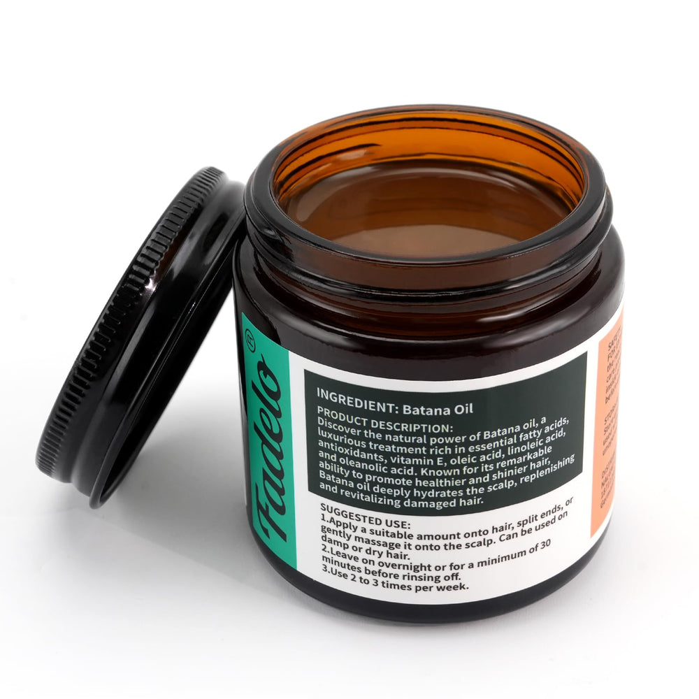 Fadelo Batana Oil used on damp hair for hydration and manageability.
