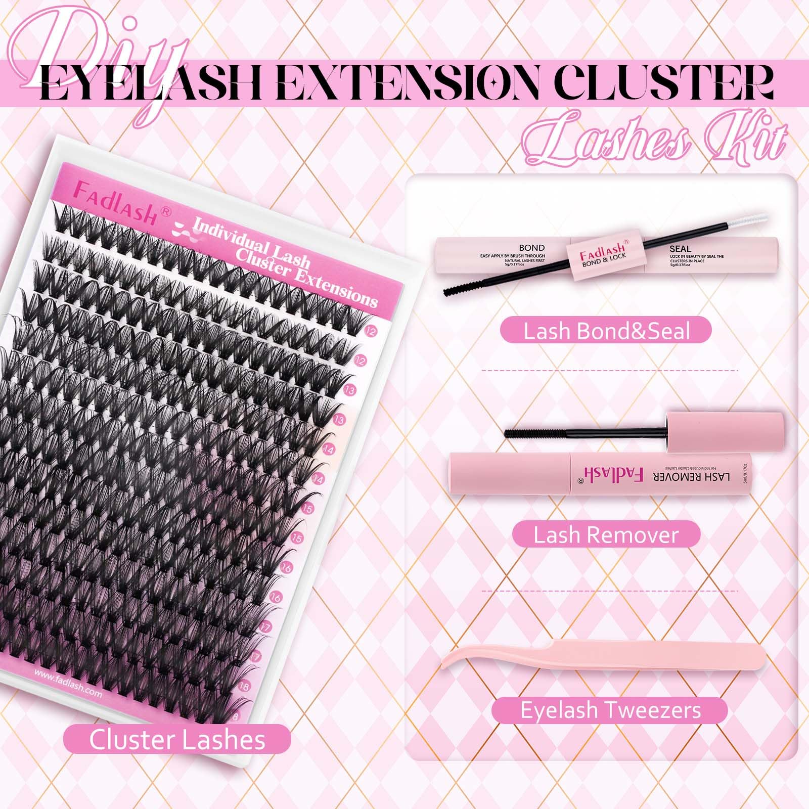 FADLASH cluster lashes soft and lightweight for natural-looking volume.