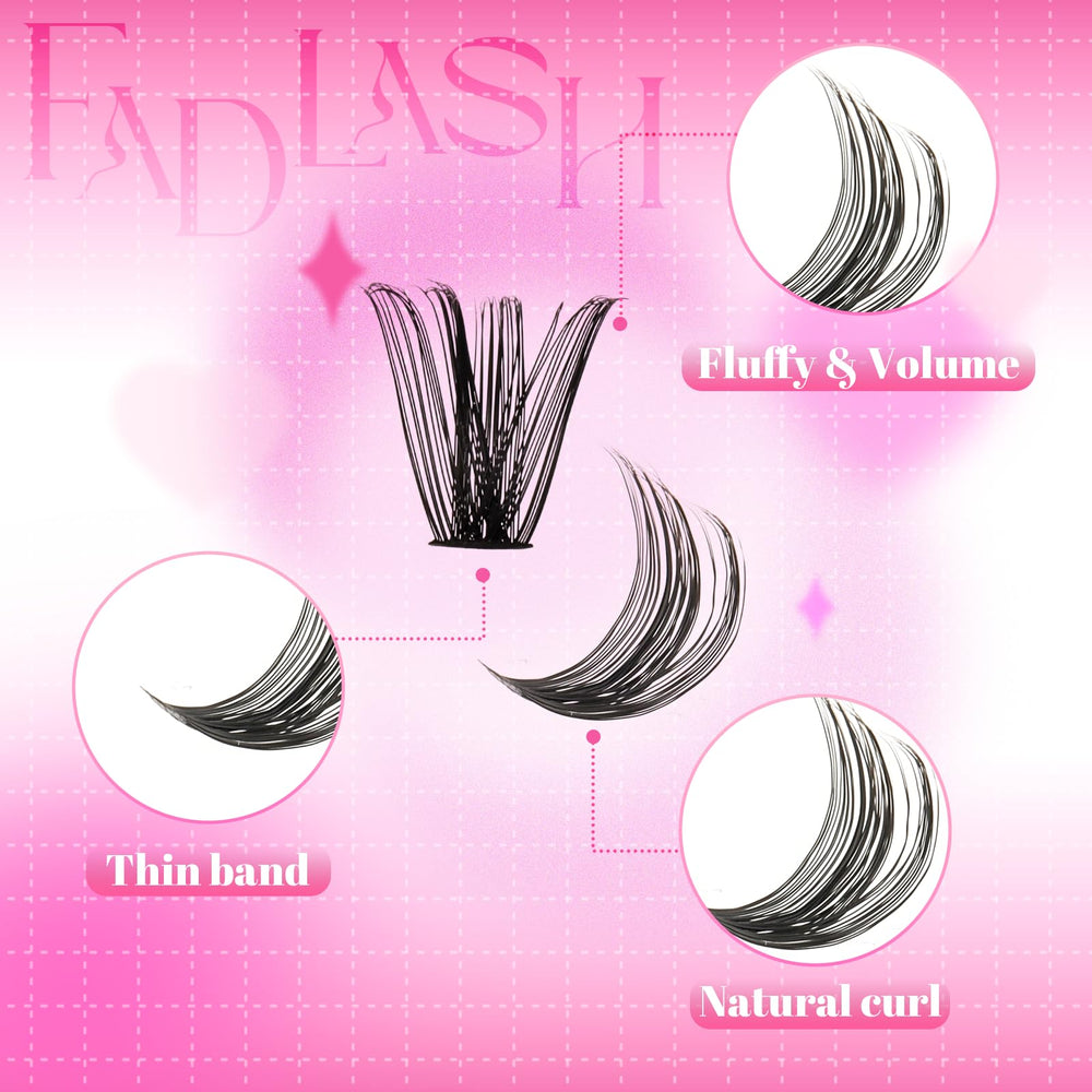 FADLASH mixed-length tray displaying 8mm to 16mm clusters for styling