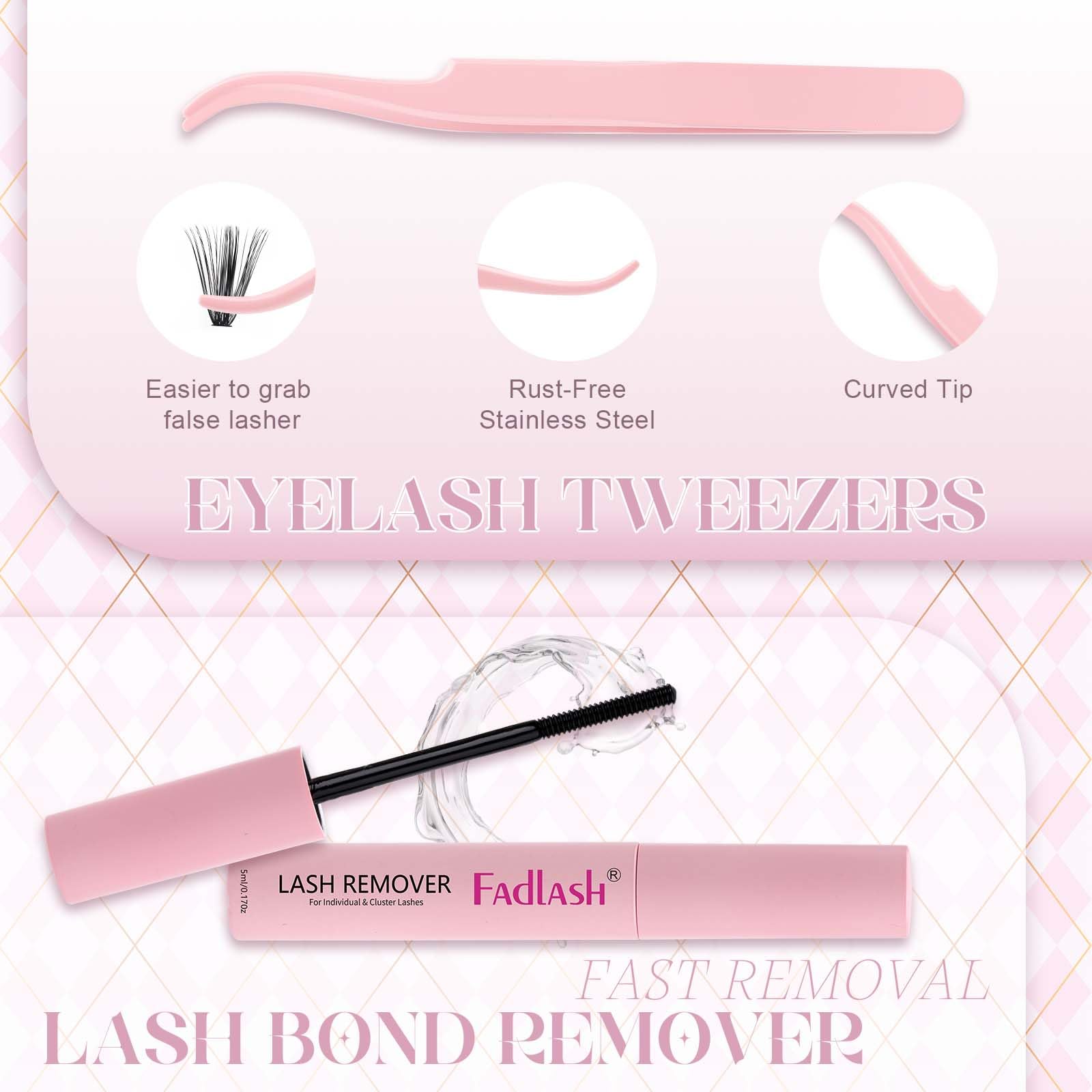 FADLASH natural-look cluster lashes in 12-18mm length range.