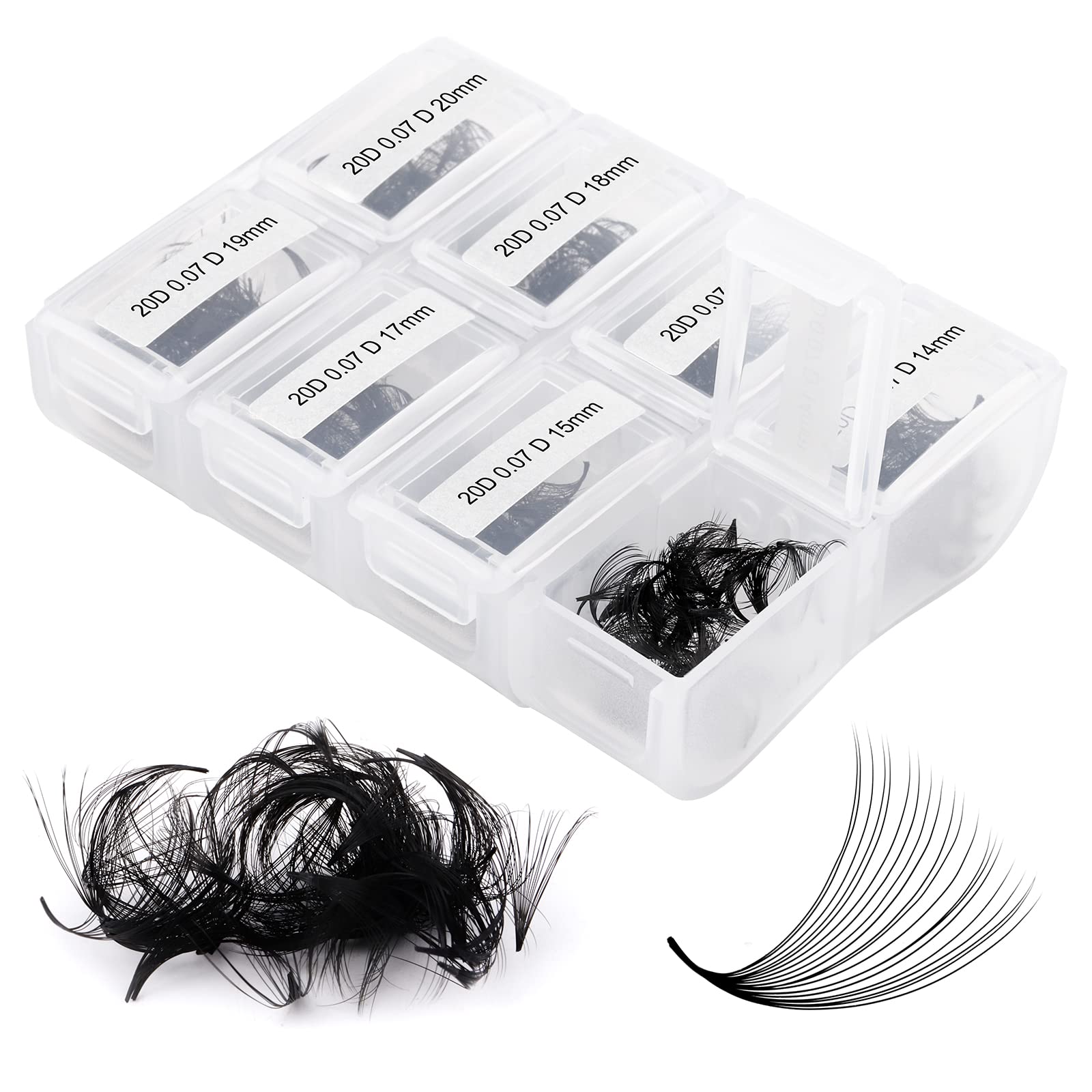 FADLASH premade fans 600pcs packaging promotes portability and fast setup.