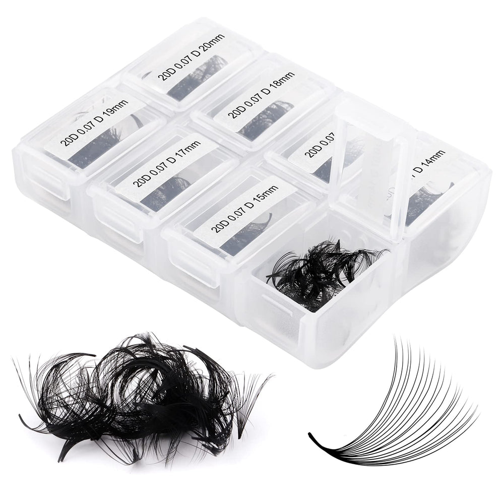 FADLASH premade fans 600pcs packaging promotes portability and fast setup.
