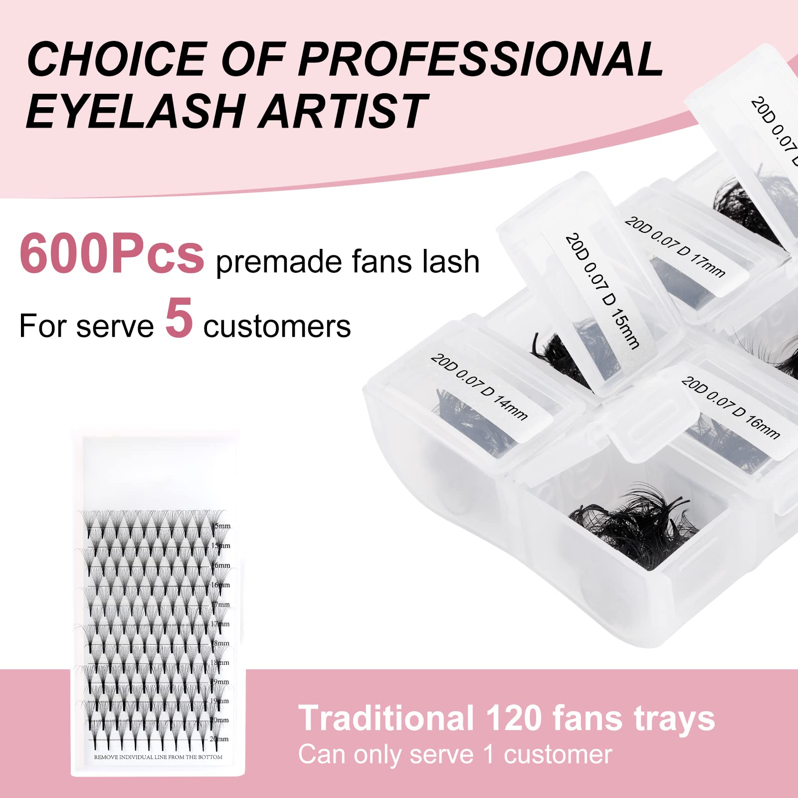 FADLASH premade fans aid faster lash extensions process for technicians.