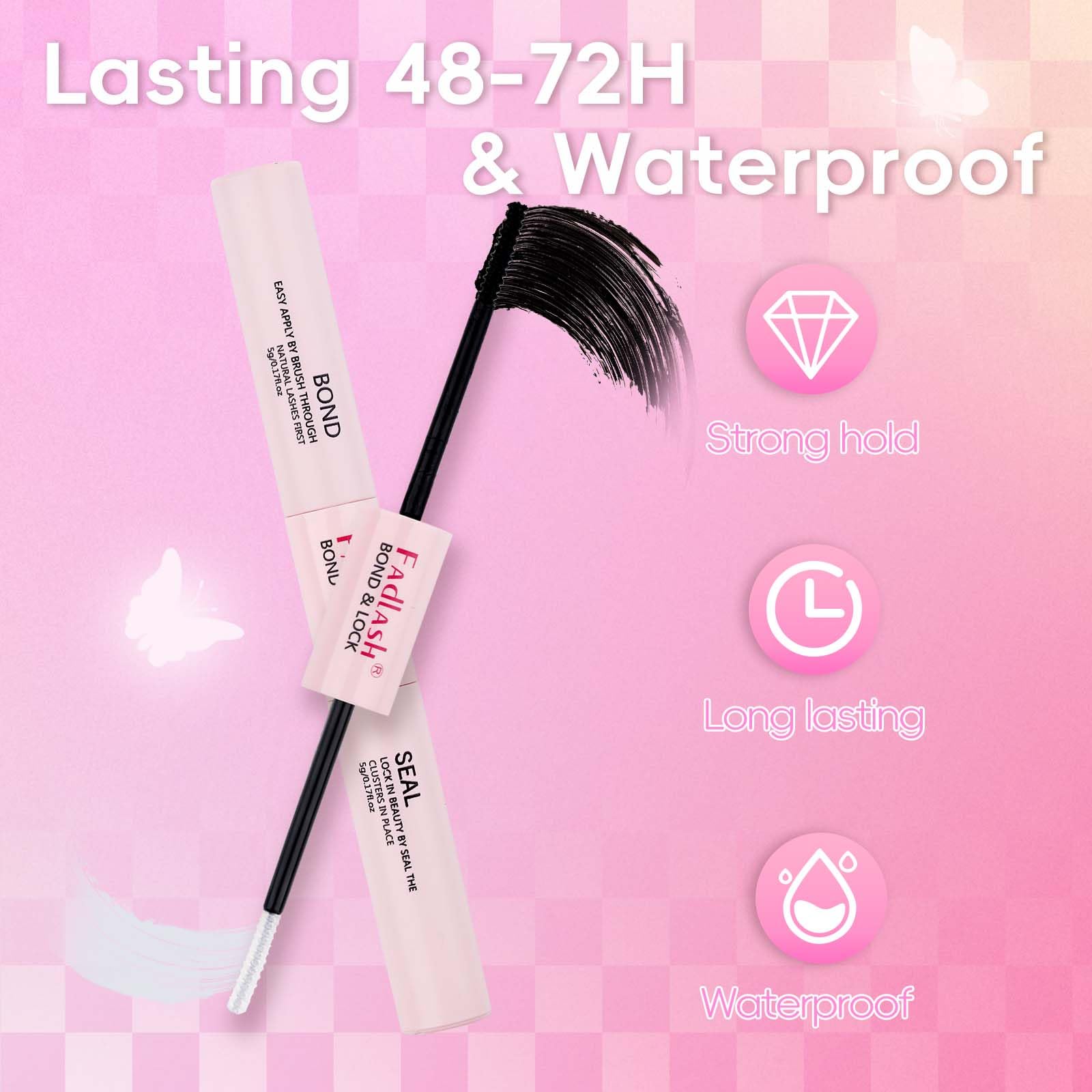 FADLASH premium PBT silk cluster lashes deliver lightweight, knot-free comfort