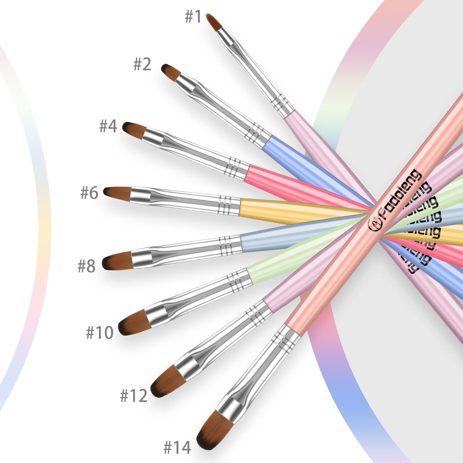 Fadoleng Gel Nail Brush model 1 detail for precise sculpting with builder gel.