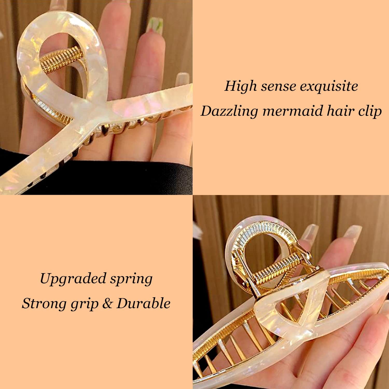FAELBATY clip close-up showing sturdy metal spring and acetate finish