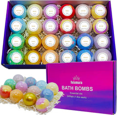 Fafamara bath bombs gift set packaging offers a gift-ready experience for a pampering soak.