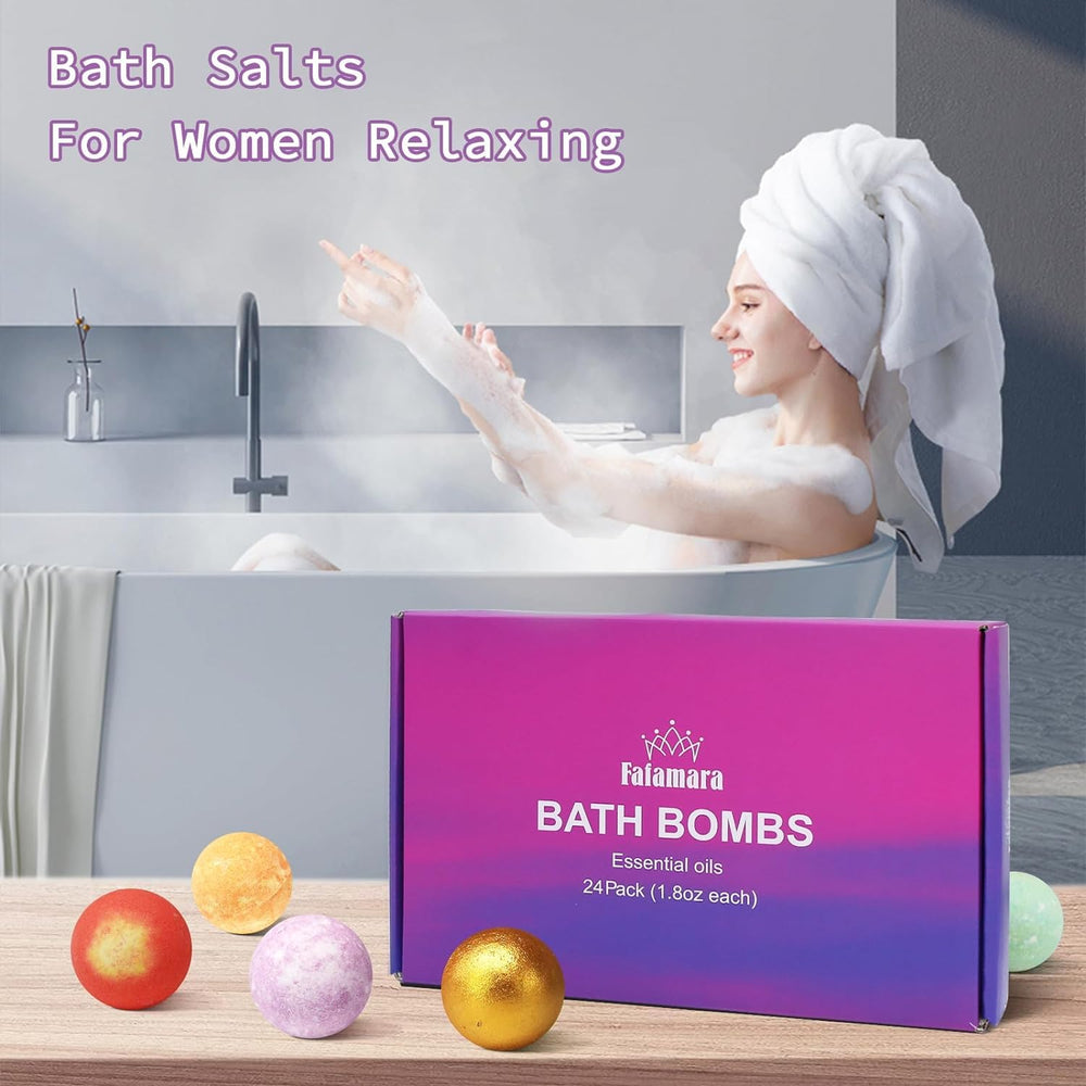 Fafamara bath bombs no-pigment-residue rinse-off keeps bath and skin clean.