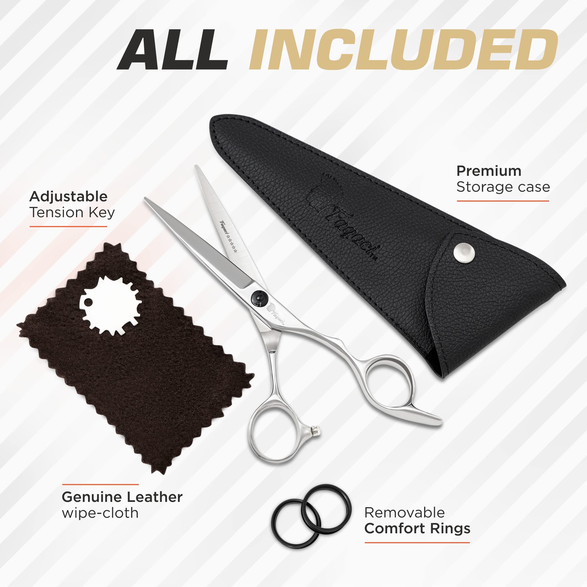 Fagaci men women hair scissors easy grip for comfortable daily use