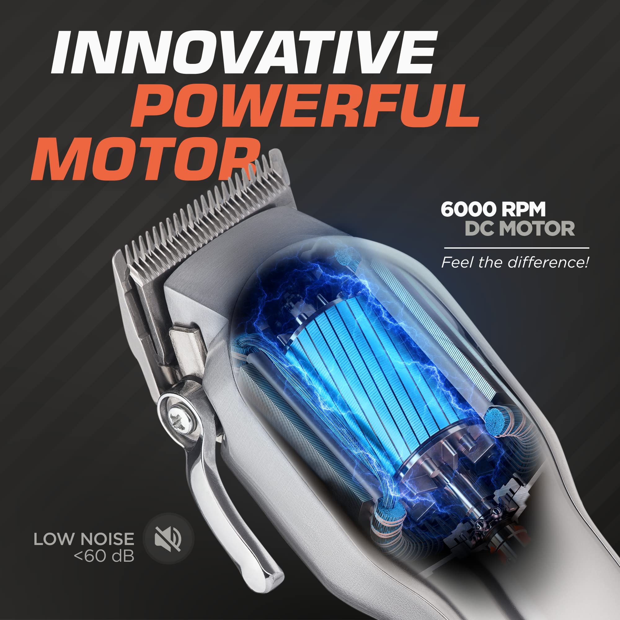 Fagaci 2500mAh battery enables long runs and quick charging.