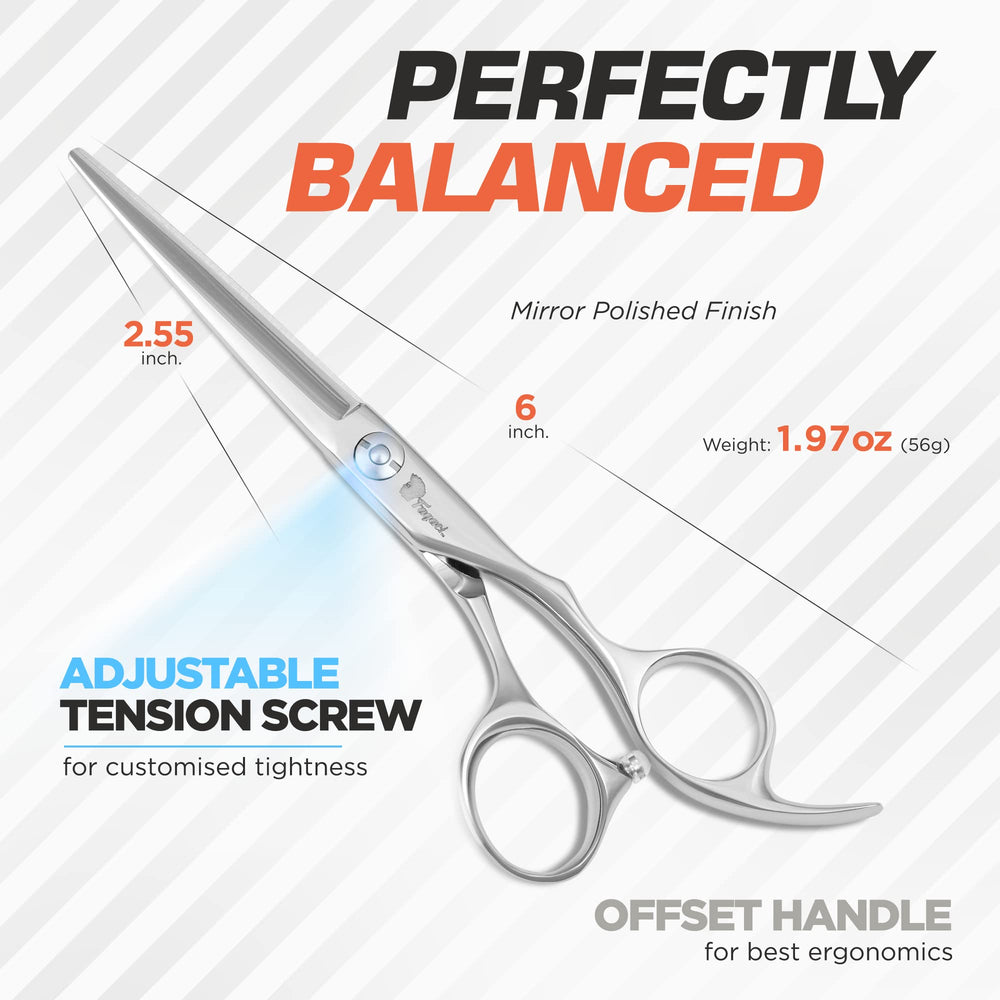 Professional barber setup with Fagaci scissors for client-ready results.