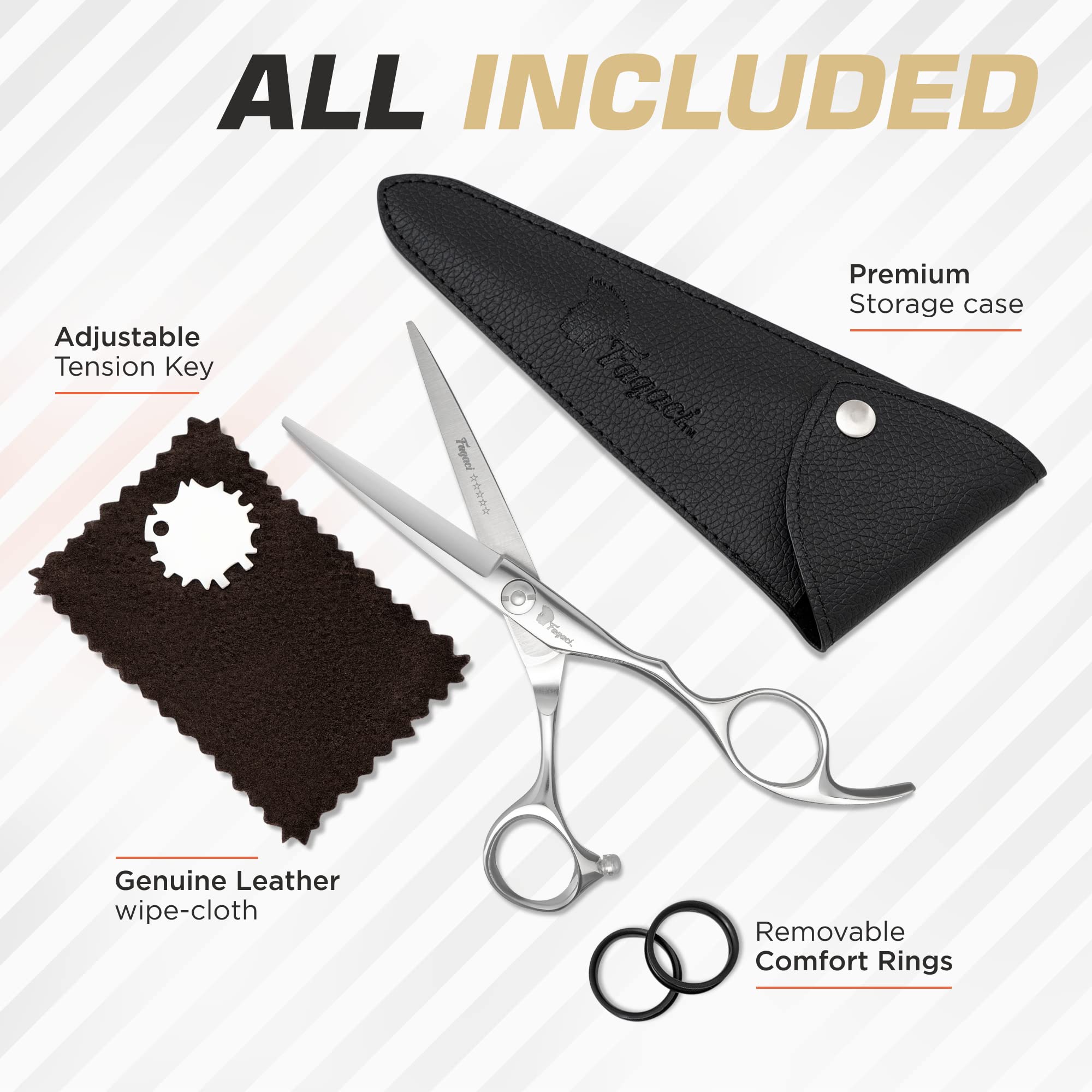 Fagaci 6-inch scissors feel balanced in hand for precise control.